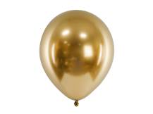 PartyDeco balloons golden shiny 30 cm (10 pcs)