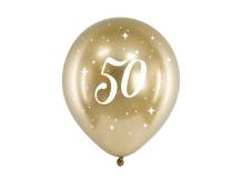 PartyDeco balloons golden shiny 50 (6 pcs)