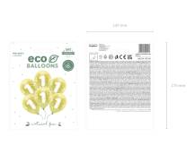 PartyDeco Eco balónky zlaté číslo 1 (6 ks) 1