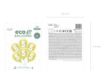 PartyDeco Eco balónky zlaté číslo 5 (6 ks) 1