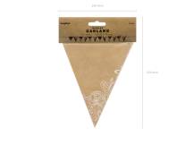 PartyDeco girlanda s praporky přírodní kraft 3