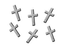 Obrázek k výrobku PartyDeco nejedlá dekorace Kříže stříbrné (25 ks)