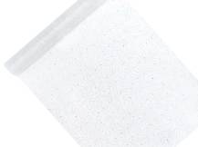 PartyDeco Organza fehér mintával (48 cm x 9 m)