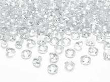 PartyDeco ozdobné diamanty průhledné (100 ks)