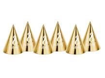 PartyDeco party hats gold 18th birthday (6 pcs)
