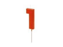 PartyDeco candle red on a stick number 1