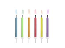 PartyDeco svíčky s barevným plamenem (6 ks)