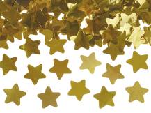 PartyDeco Vystřelovací konfety zlaté hvězdy 40 cm 1