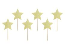 PartyDeco studded decoration for muffins Golden stars