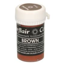 Pastelová gelová barva Sugarflair (25 g) Brown