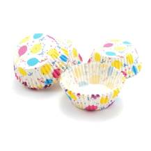 Perfect Home košíčky na muffiny Bílé s barevnými balónky (100 ks)