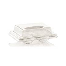 Plastic box for 4 macaroons (transparent)