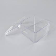 Plastová krabička s víčkem (9,5 x 9,5 x 6,3 cm)