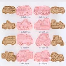 Plastové vypichovače Dopravní prostředky (8 ks)