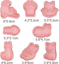 Plastové vypichovače Kočky (8 ks)