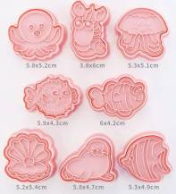 Plastové vypichovače Mořský svět (8 ks)