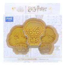 PME Harry Potter cookie cutters with Harry, Ron and Hermione imprinter (3 pcs)