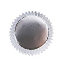 PME košíčky na muffiny s alobalovým vnitřkem Vánoční stříbrné a bílé s vločkami (60 ks)