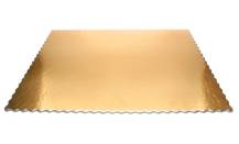 Tapis à gâteau rectangle vague rugueux doré 31 x 41 cm (1 pièce)