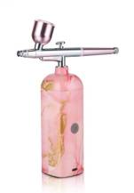Portable hand airbrush set marbled pink