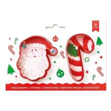 Sada vykrajovátek Santa a cukrová hůlka (2 ks)