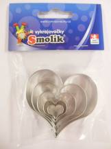 Rounded hearts cutter set (5 pcs.)