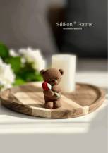 SilikonForms silikonová forma 3D Medvídek s růží