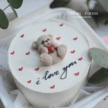 SilikonForms silikonová forma Medvídek se srdcem