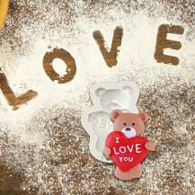 Silikonová forma Medvídek se srdíčkem