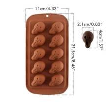 Silikonová forma na čokoládu Lebky