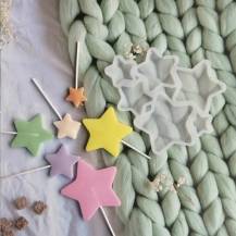 Силіконова форма для льодяників "Зірки"