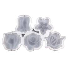 Силіконова форма для льодяників "Квіти"
