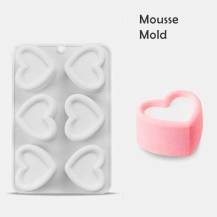 Silikonová forma na pečení/na mražené dezerty Srdíčka (na 6 ks)