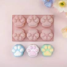 Силіконова форма для випічки/заморожених десертів Лапки (6 штук)