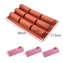 Silikonová forma na pečení/na mražené dezerty Tunely (na 9 ks)