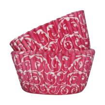SK muffin cups Pink with baroque pattern (36 pcs.)