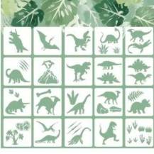 Stencily Dinosauři (20 ks)