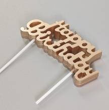 Svíčka Happy Birthday bronzová