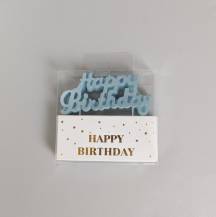 Svíčka Happy Birthday modrá