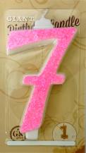 7-es számú nagy rózsaszín gyertya