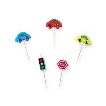 Svíčky Auta, semafor a značka (5 ks)