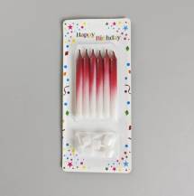 Svíčky Harmony červeno-bílé (6 ks)