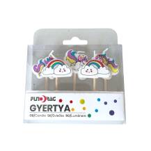 Svíčky Jednorožci a duhy (5 ks)