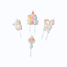 Svíčky Jednorožci a zámek (4 ks)