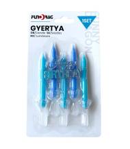 Svíčky modré se zápichem do dortu Happy Birthday (6 ks)