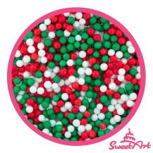 Cukrowe perły SweetArt Świąteczna mieszanka 5 mm (80 g)