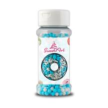 SweetArt cukrové perly modré a bílé 5 mm (80 g) 1
