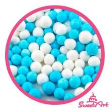 SweetArt cukrovej perly modrej a bielej 7 mm (80 g)