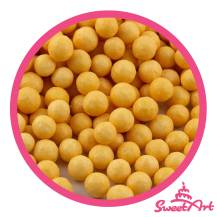SweetArt sugar pearls golden yellow matte 5 mm (80 g)