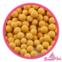 SweetArt sugar pearls golden yellow matte 7 mm (1 kg)